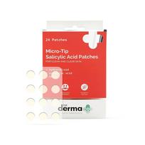 The Derma Co Micro-Tip Salicylic Acid Acne Pimple Patches With Hydrocolloid For Clean & Clear Skin | 24 Patches In 1 Pack white
