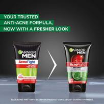 Garnier Men, Veido prausiklis nuo spuogų, Atkuria odą ir subalansuoja riebalus, AcnoFight, 100 g (Pakuotėje 2 vnt) gray