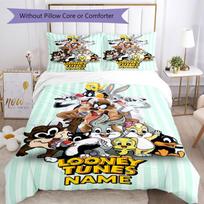 Warner Bros. Works (65) Customize your name Bedding Set Breathable Duvet Cover with Pillowcases Home Decoration Birthday Gift 180cmx210cm