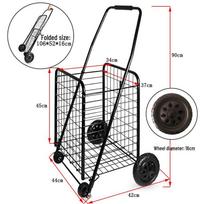 Folding Stair-Climbing Shopping Cart with Large Capacity 57L