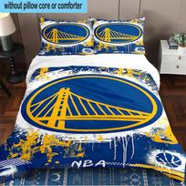 Golden State Warriors Poster 3PCS Bedding Set 2D Printing (Includes 1 Duvet Cover + 2 Pillowcases Coreless), Bedroom decor,Fan gift 135cmx200cm white