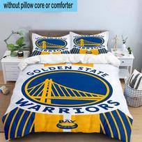 Golden State Warriors Poster 3PCS Bedding Set 2D Printing (Includes 1 Duvet Cover + 2 Pillowcases Coreless), Bedroom decor,Fan gift 140cmx200cm