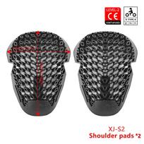 Black Full CE Level 2 Motorcycle Armor, Back Pad, Shoulder and Elbow Protection Set for Motorcycle Jacket Replacement Shoulder 2pcs gray