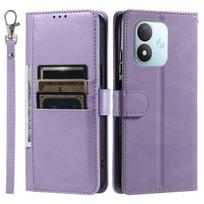 Dėklas Xiaomi Redmi Note 17 5G, 17 4G Retro PU odos atverčiamas piniginės tipo dėklas su daug kortelių lizdų Redmi Note 17 4G violetinė