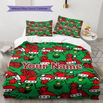 Mr. Men Little Miss Custom Name Pattern Bedding,Quilt Set Quilt Cover Pillowcase Home Birthday Gift(1 * duvet cover + 2 * pillowcase, without core) 200x200cm