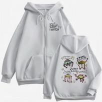 Project Hail Mary Rocky  Andy Weir Fan Funny Amaze Zipper Hoodies Men Women Zip Up Sweatshirt Jacket M white