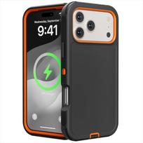Otter Armor Box Defender smūgiams atsparus telefono dėklas iPhone 17 Air 16 15 14 13 Pro Max karinis kietas galinis apsauginis dangtelis su spaustuku IPhone 17 air gray