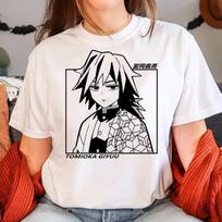 Muichiro Tokito Tshirt Women Harajuku Summer Manga T-shirts Female Manga Japanese Anime Clothes y2k top 4XL white