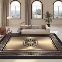 Luxury Gold Living Room Decoration Carpets Home High-quality Soft Rug Dining Room Easy Cleaning Non-slip Comfortable Floor Mat 60*90cm gray