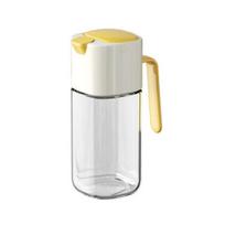 Automatinis aliejaus dozatorius butelis 500 ml Atidarymas vienu prisilietimu Laisvų rankų stiklinis aliejaus butelis su nelašėjančiu snapeliu Sandarus padažų indelis alyvuogių aliejui actui balta