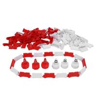 120pcs Racing Track Fence Panels Red White ABS Drift Field Fence with 30pcs Road Cones for 1 14 1 16 1 18 1 24 1 28 RC white