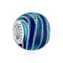 [PANDORA PANDORA] 797012ENMX Blue Swirls Wave Silver Charm 797012ENMX gray
