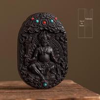 Purple Sandalwood Twelve Zodiac Buddha Pendant black