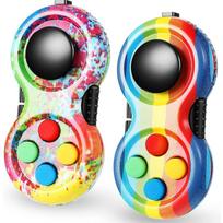2Pcs Game Controller Pad Fidget Antistress Sensory Toys For Special Needs Adhd Autism Best Stress And Anxiety Relief Gifts red