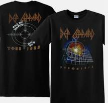 Vintage 1983 Def Leppard Pyromania Tour Concert Rock Band T-shirt Unisex S5XL L black