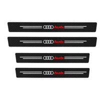 Audi 8P 4 vnt. Automobilio durų slenksčių apsauginės lipdukai Oda Automobilio priedas Audi A1 A2 A3 A4 A5 A6 A7 A8 S Qyttro Sline RS Q2 Q3 TT B5 B6 black