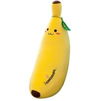 80cm Vaisinis minkštas pliušinis žaislas Pagalvė Didelė realistiška banano pagalvė su tampriu krištoliniu medvilnės pliušu Naujųjų Metų Valentino dienos dovana Pagalvėlė 35cm yellow