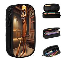 Tung Tung Tung Sahur Brainrots Meme Pencil Case Lovely Pen Bag Girls Boys Large Storage Office Zipper Pencilcases 21x10.5x5cm brown