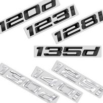 ABS Emblem Glossy Black Car Sticker Badge Decal Body Trunk Decor for BMW 114i 141d 116i 116d 118i 118d 120i 120d 123d 125i 125d 118 i matinė juoda spalva