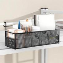 Bedside Hanging Storage Basket, Dorm Bunk Bed Organizer, NoDrill Holder, MultiScene Use 33x12x10cm 33x12x10cm Black gray