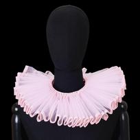 Detachable Shakespeare Neck Ruffled Collar Elegant Retro Court Aristocrat Ruff Collar  Cosplay rožinė