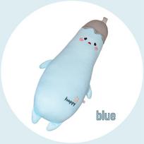 Creative Long Ice Silk Eggplant Plush Hug Pillow for Babies and Children 1m 1.4kg mėlyna