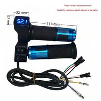 Electric Vehicle Throttle Twist Grip with Blue Screen Display 23 Switch 01+ Reverse DR Voltage