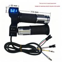 Electric Vehicle Throttle Twist Grip with Blue Screen Display 23 Switch 01+ Reverse DR Voltage