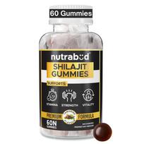 Nutrabud Pure Shilajit/Shilajeet Gummies 100mg For Men, Women - 60 Gummies | Boosts Stamina & Improves Energy Levels | Tamarind Flavour Veg Gumm