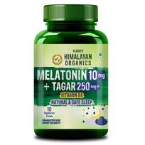 Vlado's Himalayan Organics Melatonin 10Mg Sleep Tablets- Sleeping Pills with with 250mg Tagar & Vitamin B6 for Deep Sleep Restful Nights, and Effec