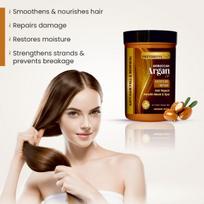 Professional Feel Moroccan Argan Oil Keratin Mask & Spa Treatment, Moisture Repair Keratin Hair Repair Mask & Spa, Total Hair Repair (800 gm) beige