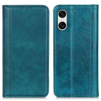 Flip Case for Sony Xperia 10 VI, Split Leather, Green