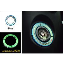 New Alloy  Circle Stickers Car Ignition Switch Cover Luminous  Auto mėlyna