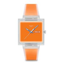 SWATCH Unisex Watch 33mm WHAT THRU SO38K704 Simple Casual [Swatch] IF...SEE ORANGE? oranžinė
