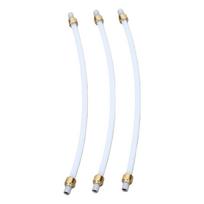 3 Pack 4mm OD Coffee Machine Milk Tube Food Grade High Temp Flexible Frother Hose Stainless Steel Fitting PTFE Material