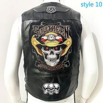 Harley motociklo liemenė gryno avikailio vyriška odinė liemenė dviratininkų liemenė madinga vyriška saga XXXL gray