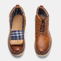 Men's Boots Male Men Fur Winter Spring Autumn Ankle Boots Leather Mens Shoes Man Boots for Men 46 ruda
