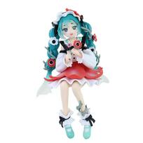 Originalus FuRyu Vocaloid Hatsune Miku Makaronų Kamštelis Figūrėlė Miku Pavasario Gėlė PVC Veiksmo Figūrėlė Modelis Žaislai white