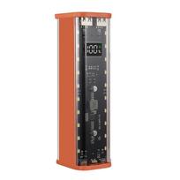 DIY 18650 Battery Storage Box, USB C PD Fast Charging Power Sources DIY Case With LCD Indicator LED Lighting gray