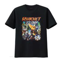 Ratchet Clank vaizdo žaidimo personažo spaudinio marškinėliai vaikams Laisvalaikio  vintage Išplauti madingi grafiniai Patogūs Stilingi Tamprūs M black