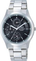 CITIZEN SOLARMATE Solar Powered Analog Display Watch 10 ATM Water Resistant Black Watch [Citizen Q&Q] Q&Q Multi-Hands H014-202 Men's gray
