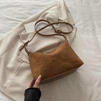 Faux Suede Lazy Tote Bag for Women Trendy Soft Shoulder Crossbody Purse KTB ruda