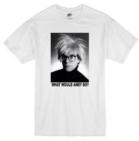 ANDY WARHOL WWD? MODERN ARTIST POP ART PITTSBURGH LEGEND WHITE T-shirt Tops Tees Unisex S black