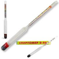 Alkoholomierz wskaźnik alkoholu alkoholowy 0 - 96% szklany 14 cm pływak