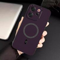 Biruiqu VIVO V70 New Ultra-thin Magnetic Leather Shock-absorbing Protective Phone Case Vivo V70 violetinė