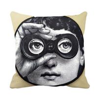 Piero Fornasetti Pagalvės užvalkalas Dekoratyvinės pagalvės Sofai Pagalvės užvalkalai 50X50 Pagalvės užvalkalo dekoras 40X40 Pagalvių užvalkalai Pagalvių užvalkalai Peach skin 66*66(CM)-1Pcs