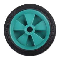 120mm Air Compressor Caster Set Green Plastic 13mm Inner Hole Non-Slip Rolling