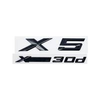 3D ABS Lipdukų Juodi Raidžių Ženkleliai Bagažinės Emblemai, tinkami BMW X5 E53 E70 F15 G05 modeliams XDrive28i 30i d 35i 40i 48i 50i black