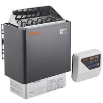 VEVOR Sauna šildytuvas, 6KW elektrinė pirties krosnelė, 400V 3N nešiojamas vidaus/lauko pirties šildytuvas su 3 val. laikmačiu, skaitmeninis valdiklis 5-9 m³ namams 41.2 x 27.4 x 57 cm