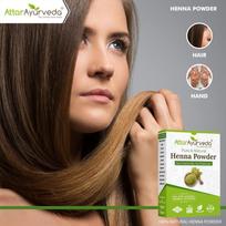 Attar Ayurveda Natural Henna powder for hair Colour and Growth (200 gm) brown